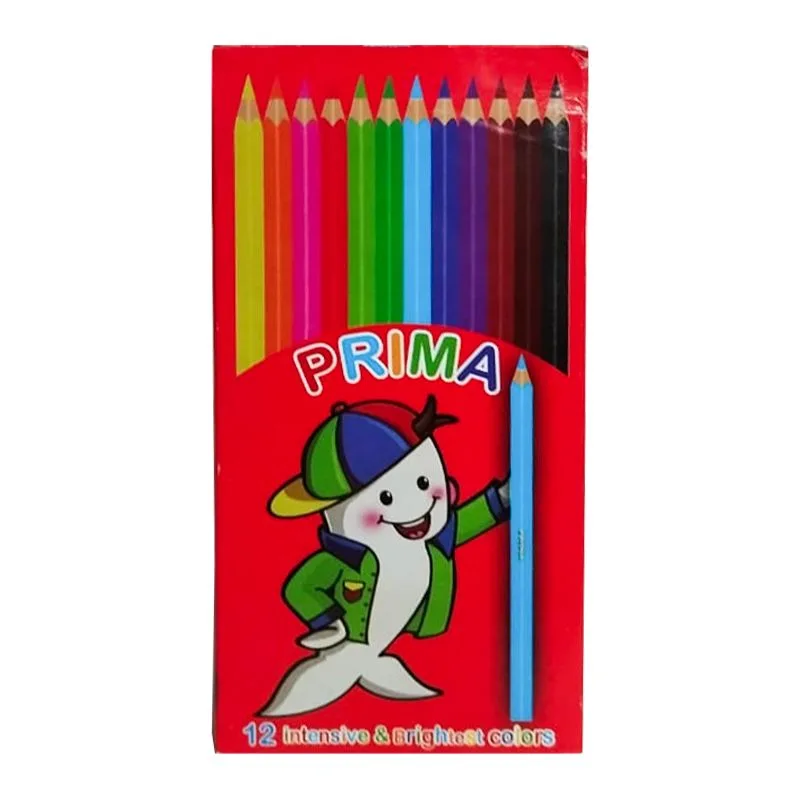 Prima Wood Long Color Pencils 12 Color - Multi Color